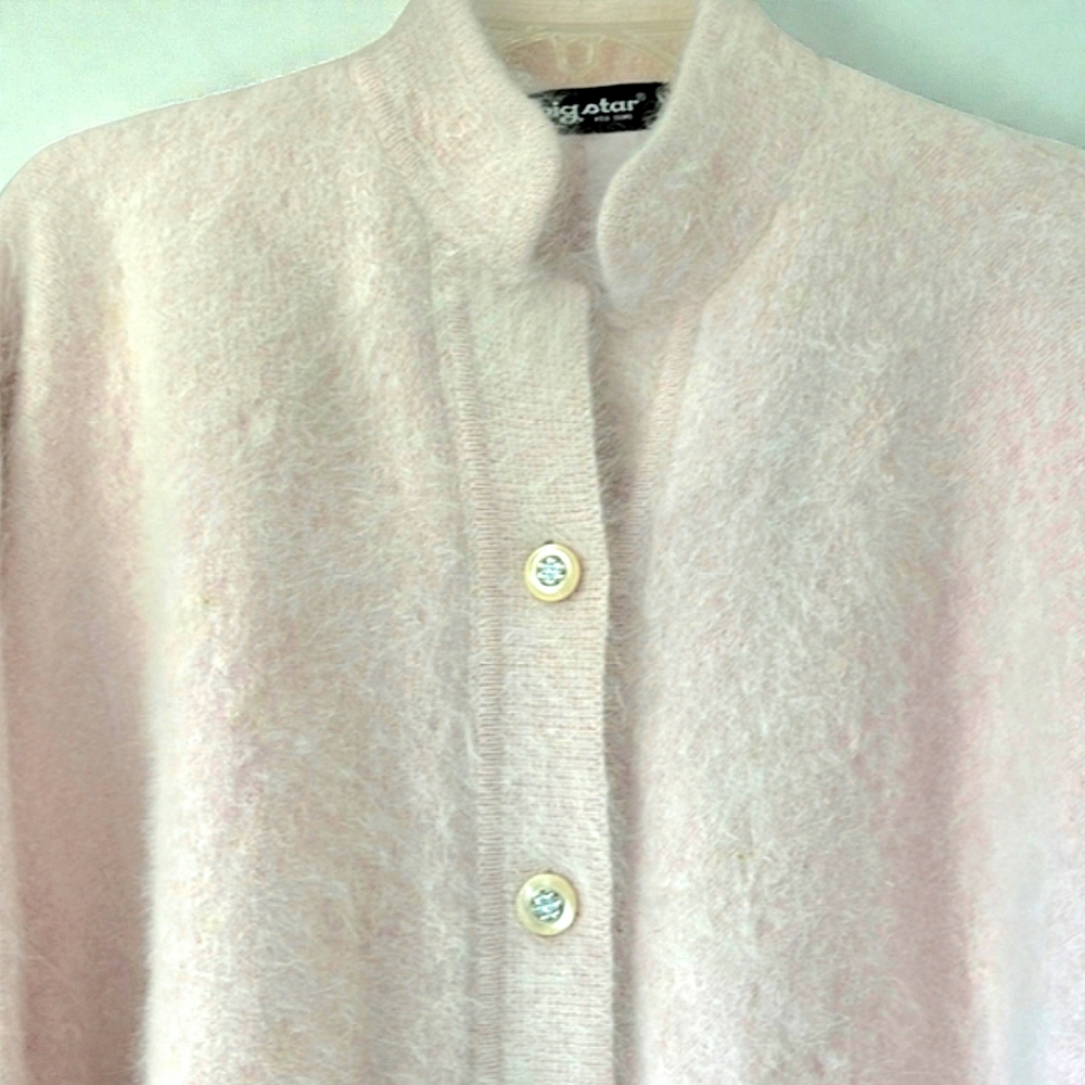 Big Star Vintage Keo Sung Sweater, Lt Pink, Angora